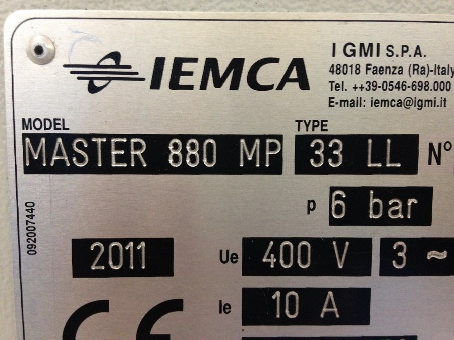 IEMCA MASTER 880 MP VERSO